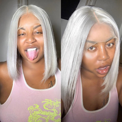 In stock】13A 13x6 Straight Lace Front BOB Wig 150% Density Short