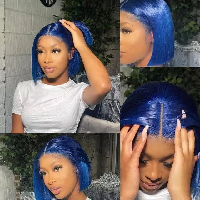 blue wig for black women