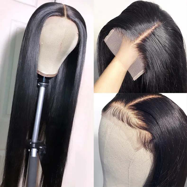 4x4 lace closure wig straight hair