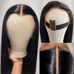 【13*6 3D Lace】13A New Bleached Knots 180% Density Better Melt 3D Lace Front Straight Wigs 6inch Parting Transparent Lace Human Hair Wigs ULW17