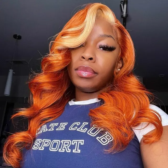 ginger wig with blonde highlights