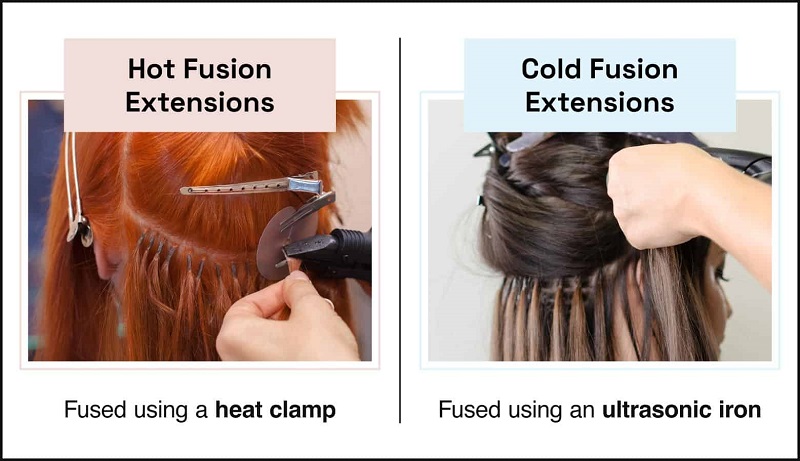 Hot Fusion Vs. Cold Fusion Hair Extensions