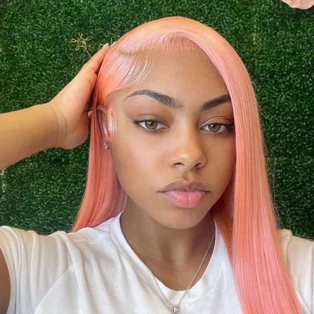 pink hair straight wig
