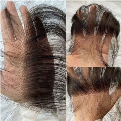 1/2/3 Pcs Human Hair HD Lace Closure Bangs 1.5*6