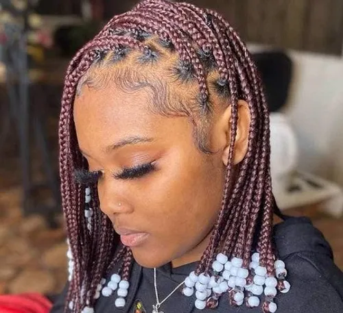 bob length knotless braids