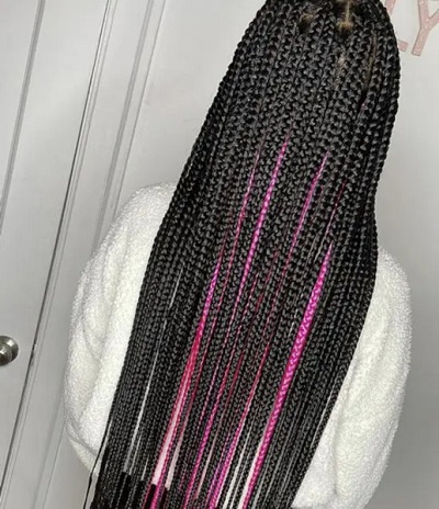 peekaboo braids pink