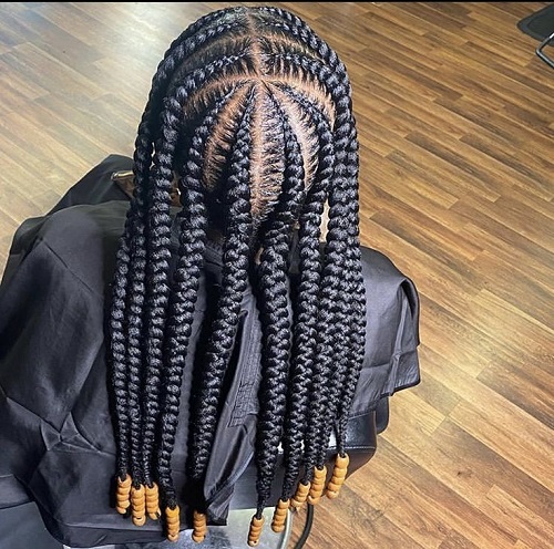 pop smoke braids with beads