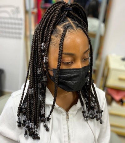 peekaboo braids with beads