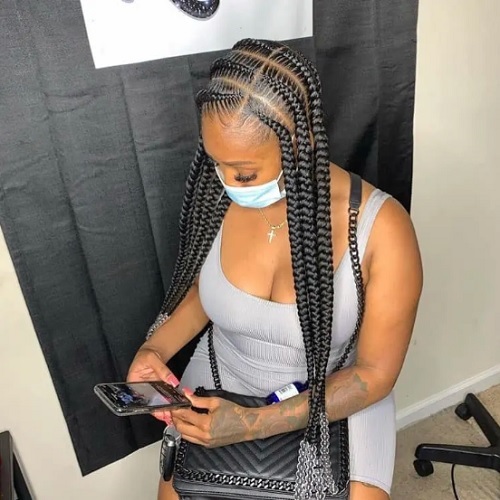 side part pop smoke braids