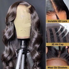 Wear And Go Glueless Wig Loose Wave 5*5 HD Lace Closure Upgrade Pre-cut HD Lace Pre-plucked Hairline Wig