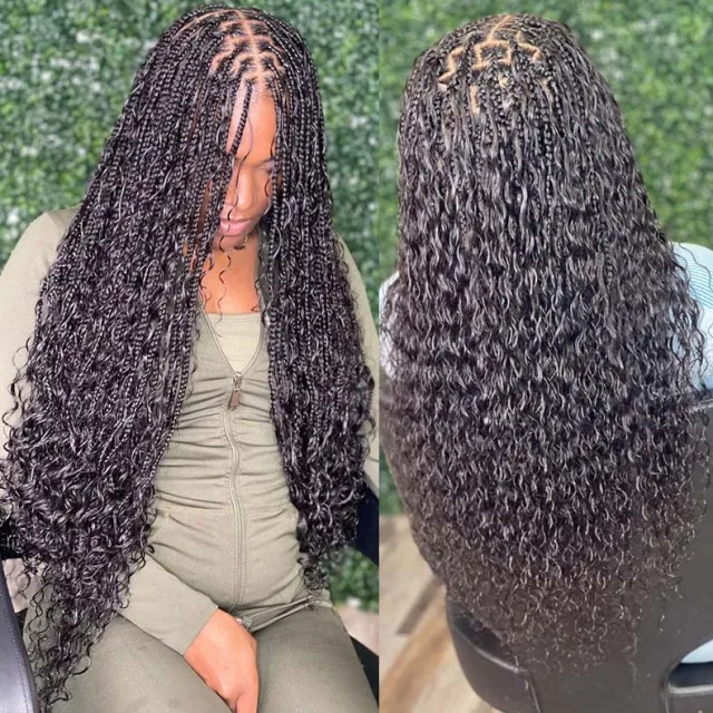 knotless braid with bulk human hair