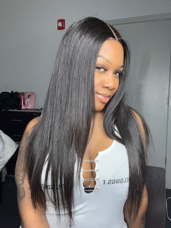 ulahair 13A human hair lace wigs 2*6 lace closure wigs 250% Density