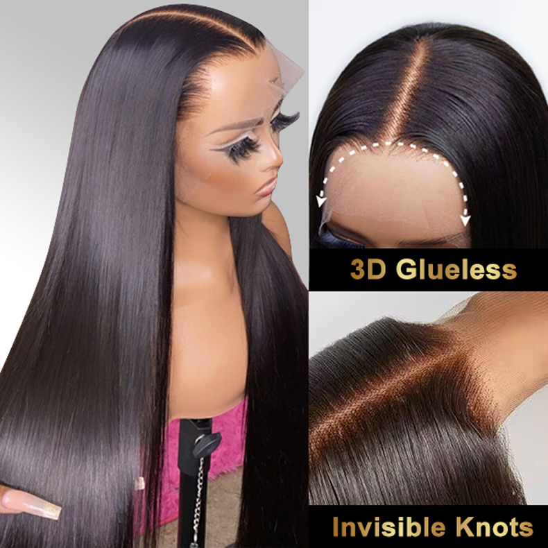 3D Glueless 13X6 Half Lace Wig Parting Max Pre Plucked Hairline