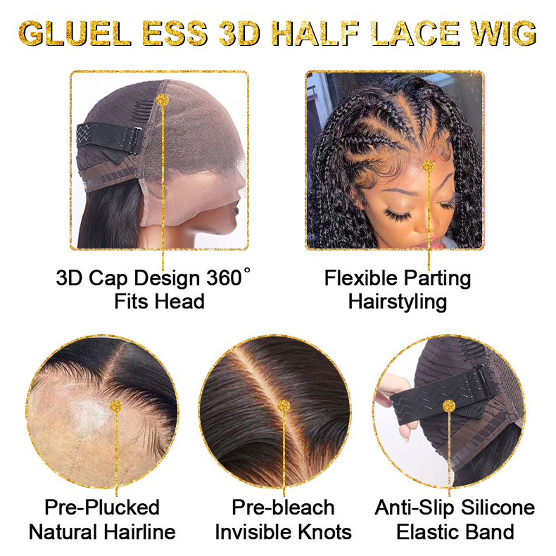 upgraded glueless wig