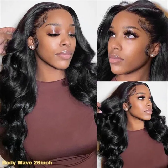 body wave half lace wig glueless