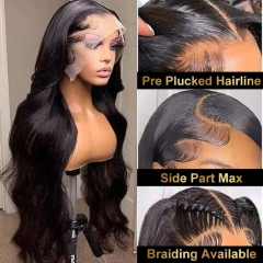 【9 Textures】13x6 Full-Max Half Lace Area HD/Transparent Lace Frontal Wig 220% Density Invisible Knots Wig ULW130