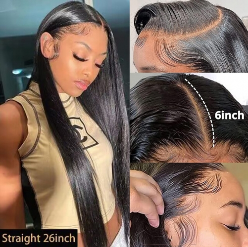 HD Lace Frontal Wig 28 30 inch Straight Human Hair Wigs 220