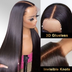 【3D 13X6 Glueless Wig】13X6 Half Lace Wig Parting Max Pre-Plucked Lace Big Lace Area Wigs Human Hair Lace Wig ULW139