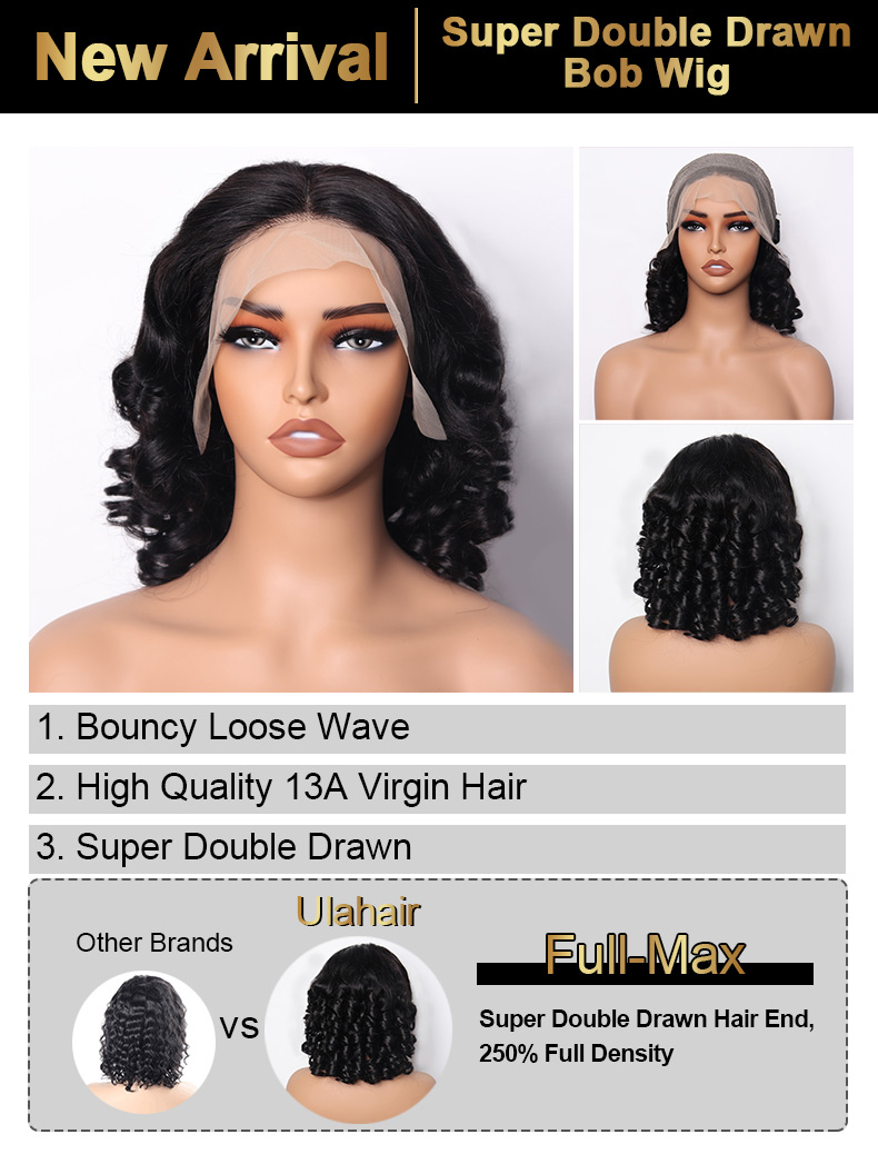 super double deawn bob wig