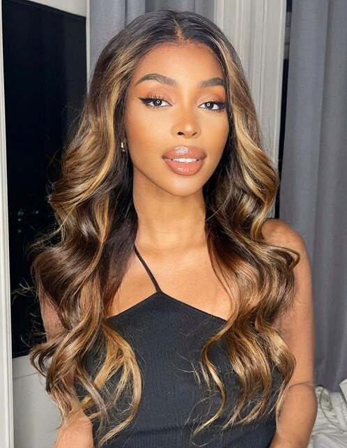 caramel balayage hair black women