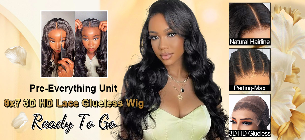 9x7 3D HD Lace Parting-Max Glueless Wig