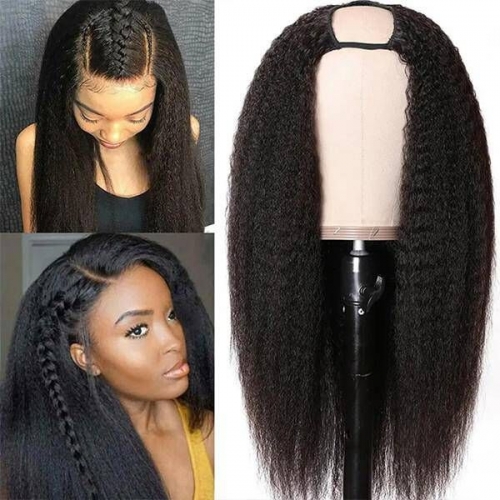 U Part Wig Human Hair Clip In Wigs Match Leave Out Hair |Ulahair display picture 2