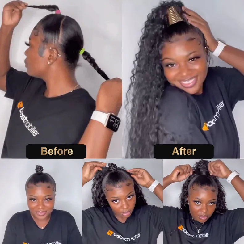 how to put in a half wig