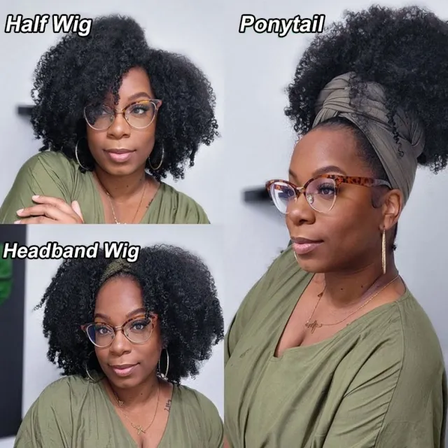 3-in-1 half wig