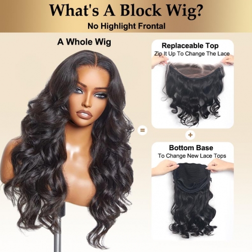 3D Block Wig】13x6 3D HD Lace Zip & Go Glueless Closure Wigs