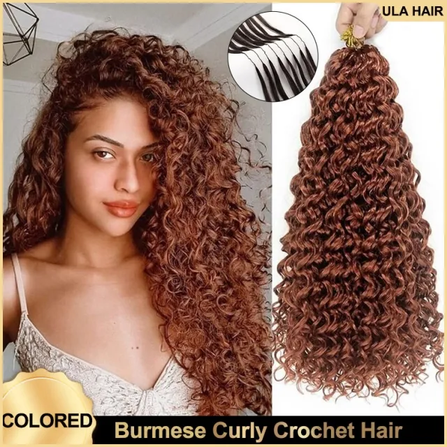 reddish brown crochet human hair