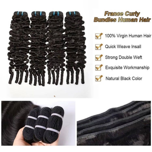 3PCS France Curly】Ulahair France Curly Bundles 3pcs Human Hair