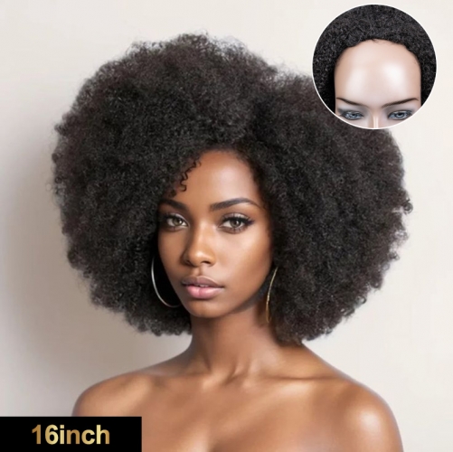 3 IN 1 Half Wig】4B-4C Afro Kinky Coily 250% Density Half