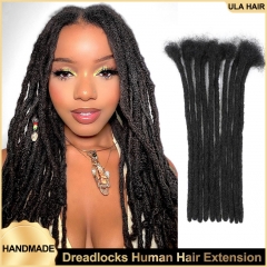 【Handmade Dreadlocks 】1B# Natural 4C Human Hair Dreadlocks Loc Extensions Thickness Hair Bulk 0.6cm ULH274
