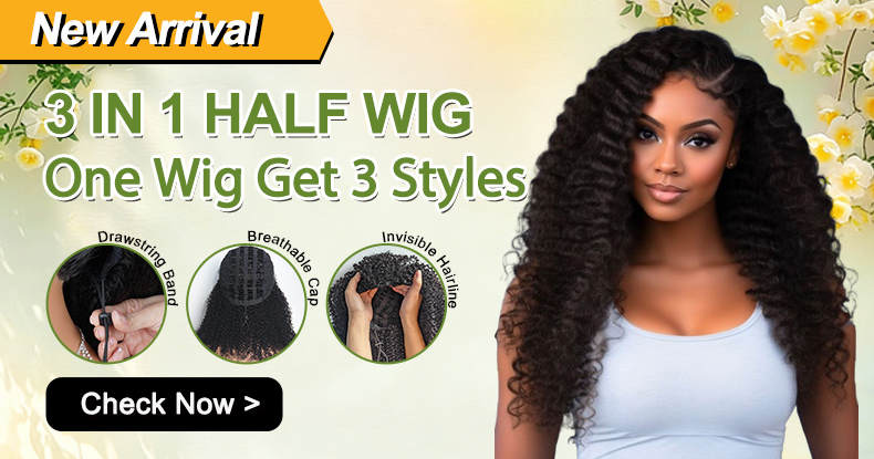 3 IN 1 Half Wig