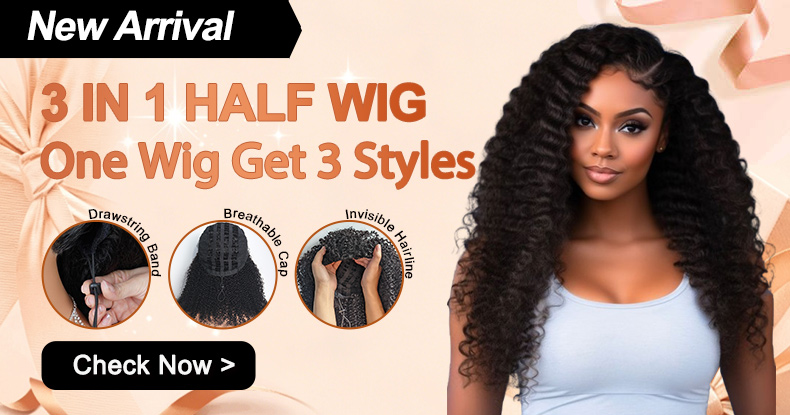3 IN 1 Half Wig