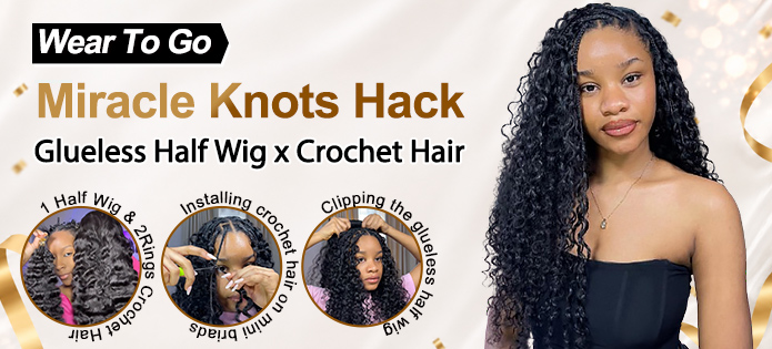 Most Natural 3 IN 1 Half wig