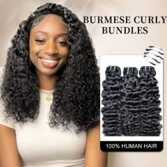 【3PCS Burmese Curly】Ulahair Burmese Curly Bundles 3pcs Fast Shipping Burmese Human Hair Weave Sew In ULH222