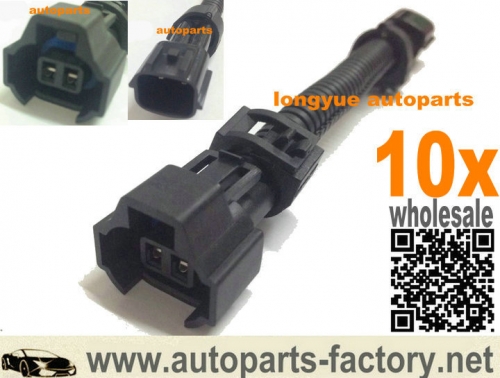 longyue 10pcs GM nippon denso fule injector adapter fit nissan sr20 s13 r32 4"