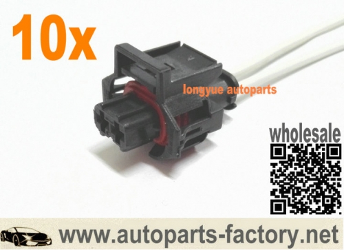longyue 10pcs Connector Pigtail Fits Air Charge Temperature Sensor/Alternator/Engine Coolant Temp 6"
