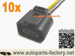 10pcs 3 Pin Camshaft Sensor Plug Socket 1J0973703 For Audi VW 02-04 Audi A4 A6 AVK 6