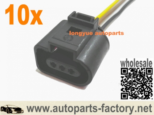 10pcs 3 Pin Camshaft Sensor Plug Socket 1J0973703 For Audi VW 02-04 Audi A4 A6 AVK 6"