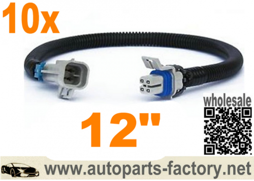 longyue 10pcs GM GTO CTS-V Oxygen O2 Sensor Header Extension Harness LS1 LS2 GTO SQUARE GRAY 30cm