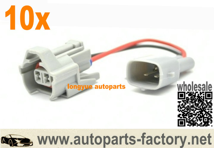 thumbnail image 2 of 6-Pack Female Fuel Injector Connector Pigtail Harness – For Denso, Toyota, Mazda, Honda, Nissan 2 of 6