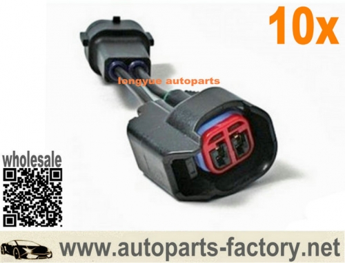 longyue 10pcs GM female ev14/ev6 to male NH1/honda fuel injectors connector adapter