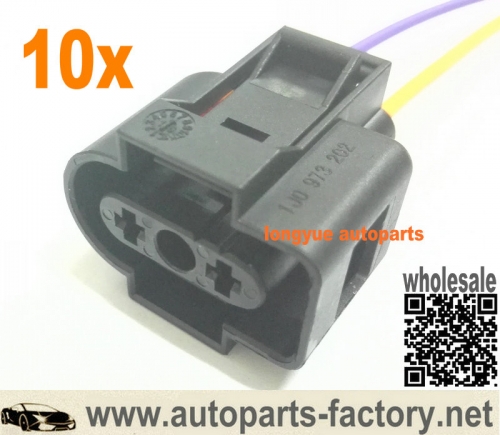 longyue 10pcs Washer Fluid Sensor Connector Pigtail VW Jetta Golf Rabbit MK4 MK5 Passat B6 - 1J0 973 202 8"