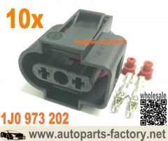 longyue 10set 2 Pin Housing Connector Plug OEM 1J0 973 202 - Audi VW Jetta Golf Rabbit MK4 MK5 Passat B6