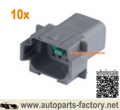 longyue 10kit Deutsch DT 8 Pin Male Connector Kit 18-14 GA Orange Wedgelock Set - with Terminals and seals