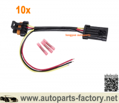longyue 10pcs Polaris RZR Tail Light Power Wire Harness for Whip Brake Light License Plate 2015-2019 12