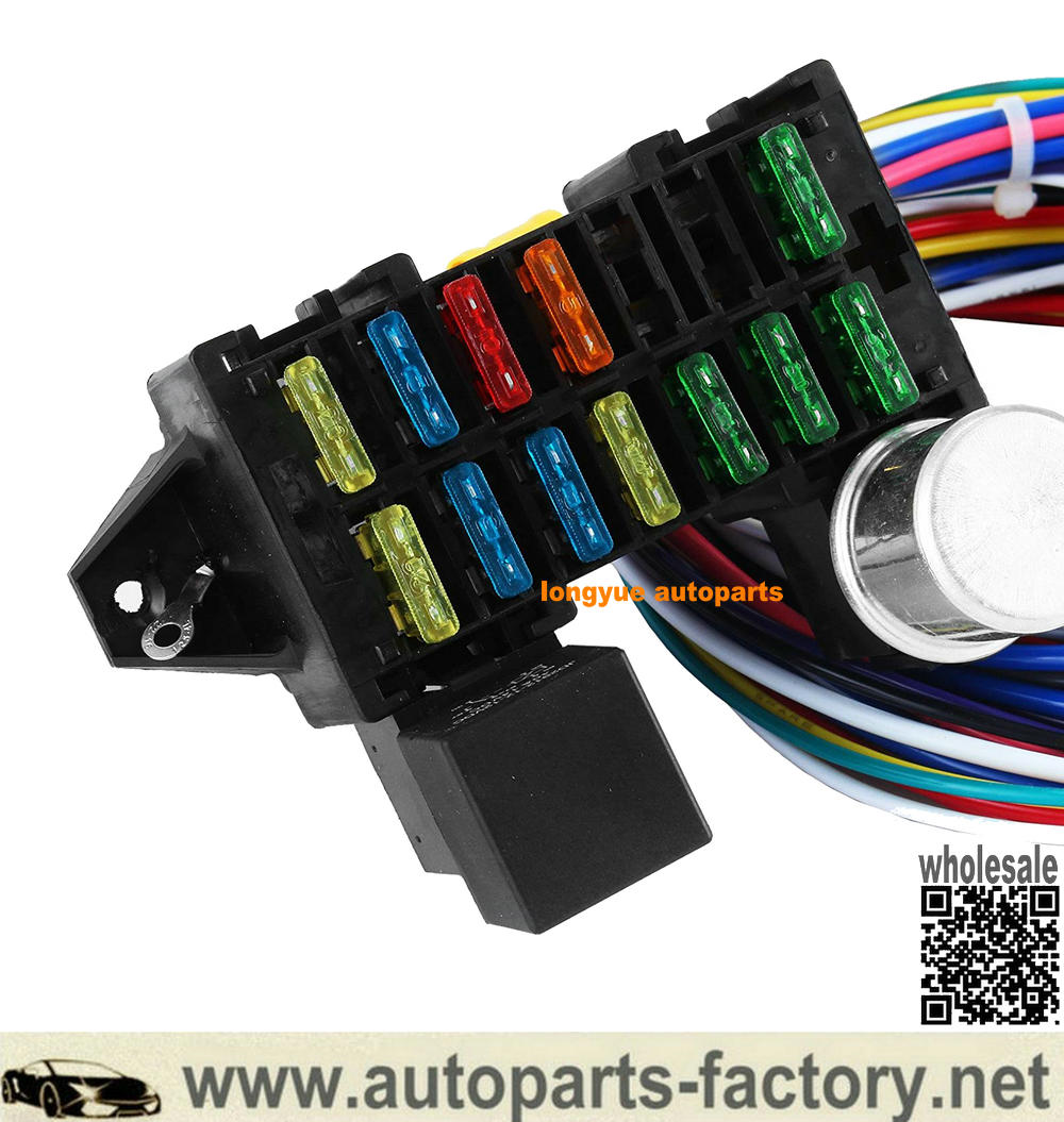 12 Circuit Hot Rod Universal Wiring Harness Muscle Car Street Rod XL Wires