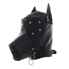 Ultimate Leather Dog Hood Black
